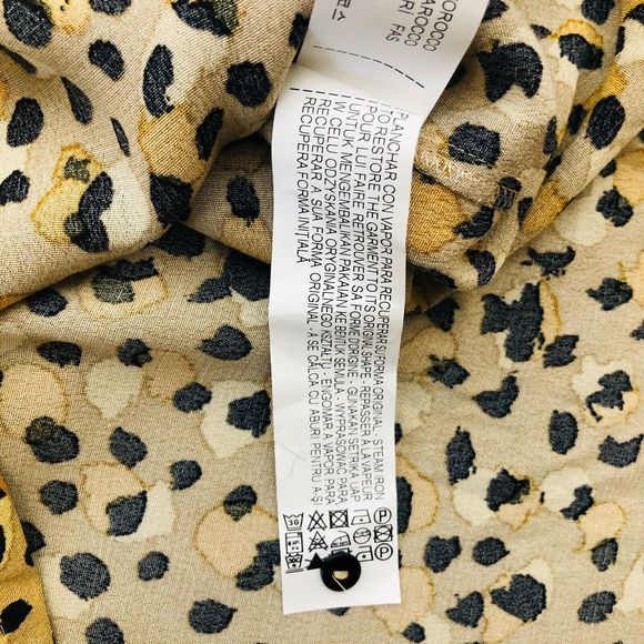 Zara Basic Leopard Print Button Up Blouse - Picture 6 of 6